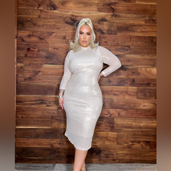 Shein Long Sleeve Midi Holiday Dress - Picture 7 of 9